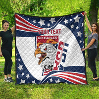Custom USA Rugby Sevens Quilt Go Eagles Flag Style - Wonder Print Shop