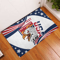 Custom USA Rugby Sevens Rubber Doormat Go Eagles Flag Style - Wonder Print Shop
