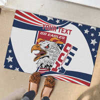 Custom USA Rugby Sevens Rubber Doormat Go Eagles Flag Style - Wonder Print Shop