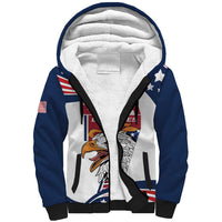 Custom USA Rugby Sevens Sherpa Hoodie Go Eagles Flag Style - Wonder Print Shop