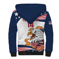 Custom USA Rugby Sevens Sherpa Hoodie Go Eagles Flag Style - Wonder Print Shop