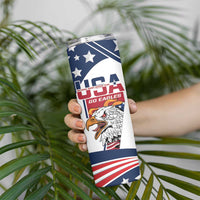 Custom USA Rugby Sevens Skinny Tumbler Go Eagles Flag Style - Wonder Print Shop