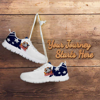 Personalized USA Rugby Sevens Sneakers Go Eagles Flag Style - Wonder Print Shop
