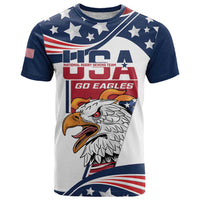 Custom USA Rugby Sevens T Shirt Go Eagles Flag Style - Wonder Print Shop