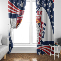 Custom USA Rugby Sevens Window Curtain Go Eagles Flag Style - Wonder Print Shop