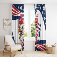 Custom USA Rugby Sevens Window Curtain Go Eagles Flag Style - Wonder Print Shop