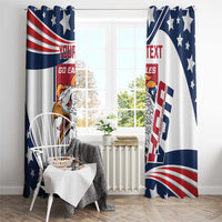 Custom USA Rugby Sevens Window Curtain Go Eagles Flag Style - Wonder Print Shop