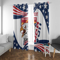 Custom USA Rugby Sevens Window Curtain Go Eagles Flag Style - Wonder Print Shop