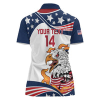 Custom USA Rugby Sevens Women Polo Shirt Go Eagles Flag Style - Wonder Print Shop