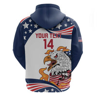 Custom USA Rugby Sevens Zip Hoodie Go Eagles Flag Style - Wonder Print Shop