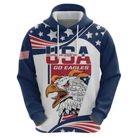 Custom USA Rugby Sevens Zip Hoodie Go Eagles Flag Style - Wonder Print Shop