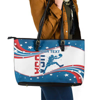 Custom USA Basketball Leather Tote Bag 2024 Go Dream Team Curve Style - Wonder Print Shop