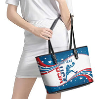 Custom USA Basketball Leather Tote Bag 2024 Go Dream Team Curve Style - Wonder Print Shop