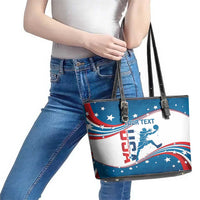 Custom USA Basketball Leather Tote Bag 2024 Go Dream Team Curve Style - Wonder Print Shop