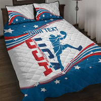 Custom USA Basketball Quilt Bed Set 2024 Go Dream Team Curve Style - Wonder Print Shop