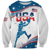 Custom USA Basketball Sweatshirt 2024 Go Dream Team Curve Style - Wonder Print Shop