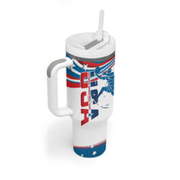 USA Basketball Tumbler With Handle 2024 Go Dream Team Curve Style - Wonder Print Shop