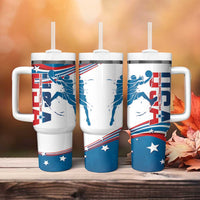 USA Basketball Tumbler With Handle 2024 Go Dream Team Curve Style - Wonder Print Shop