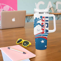 USA Basketball Tumbler With Handle 2024 Go Dream Team Curve Style - Wonder Print Shop