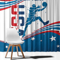Custom USA Basketball Window Curtain 2024 Go Dream Team Curve Style - Wonder Print Shop