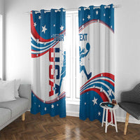 Custom USA Basketball Window Curtain 2024 Go Dream Team Curve Style - Wonder Print Shop