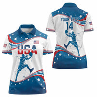 Custom USA Basketball Women Polo Shirt 2024 Go Dream Team Curve Style - Wonder Print Shop