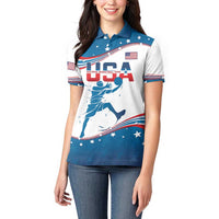 Custom USA Basketball Women Polo Shirt 2024 Go Dream Team Curve Style - Wonder Print Shop
