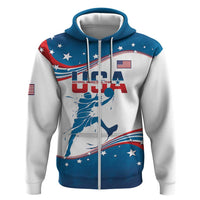 Custom USA Basketball Zip Hoodie 2024 Go Dream Team Curve Style - Wonder Print Shop