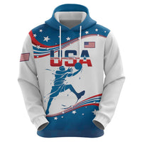 Custom USA Basketball Zip Hoodie 2024 Go Dream Team Curve Style - Wonder Print Shop