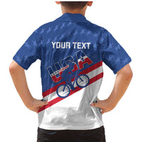 Personalized USA Cycling Family Matching Mermaid Dress and Hawaiian Shirt United States Bike Racing Lover - Wonder Print Shop