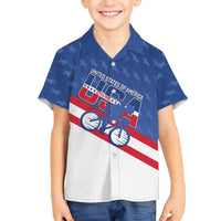 Personalized USA Cycling Family Matching Off Shoulder Short Dress and Hawaiian Shirt United States Bike Racing Lover - Wonder Print Shop