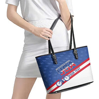 Personalized USA Cycling Leather Tote Bag United States Bike Racing Lover - Wonder Print Shop