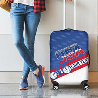 Personalized USA Cycling Luggage Cover United States Bike Racing Lover - Wonder Print Shop