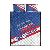 Personalized USA Cycling Quilt Bed Set United States Bike Racing Lover - Wonder Print Shop