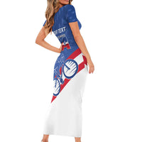 Personalized USA Cycling Short Sleeve Bodycon Dress United States Bike Racing Lover - Wonder Print Shop
