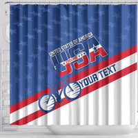 Personalized USA Cycling Shower Curtain United States Bike Racing Lover