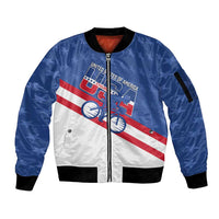 Personalized USA Cycling Sleeve Zip Bomber Jacket United States Bike Racing Lover - Wonder Print Shop