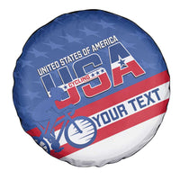 Personalized USA Cycling Spare Tire Cover United States Bike Racing Lover - Wonder Print Shop