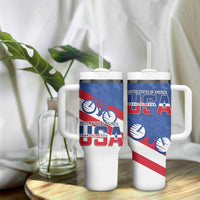 USA Cycling Tumbler With Handle United States Bike Racing Lover - Wonder Print Shop