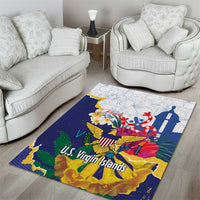 US Virgin Islands - Puerto Rico Day Area Rug Boricua Coqui Yellow-colored Eagle - Wonder Print Shop