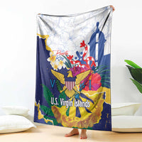 US Virgin Islands - Puerto Rico Day Blanket Boricua Coqui Yellow-colored Eagle - Wonder Print Shop