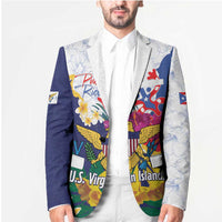 US Virgin Islands - Puerto Rico Day Blazer Boricua Coqui Yellow-colored Eagle - Wonder Print Shop