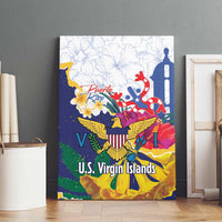 US Virgin Islands - Puerto Rico Day Canvas Wall Art Boricua Coqui Yellow-colored Eagle - Wonder Print Shop