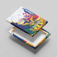 US Virgin Islands - Puerto Rico Day Canvas Wall Art Boricua Coqui Yellow-colored Eagle - Wonder Print Shop