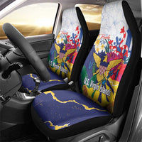 US Virgin Islands - Puerto Rico Day Car Seat Cover Boricua Coqui Yellow-colored Eagle - Wonder Print Shop