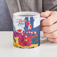 US Virgin Islands - Puerto Rico Day Ceramic Mug Boricua Coqui Yellow-colored Eagle - Wonder Print Shop