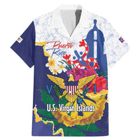 US Virgin Islands - Puerto Rico Day Family Matching Mermaid Dress and Hawaiian Shirt Boricua Coqui Yellow-colored Eagle - Wonder Print Shop