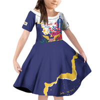 US Virgin Islands - Puerto Rico Day Family Matching Off Shoulder Short Dress and Hawaiian Shirt Boricua Coqui Yellow-colored Eagle - Wonder Print Shop