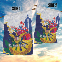 US Virgin Islands - Puerto Rico Day Garden Flag Boricua Coqui Yellow-colored Eagle - Wonder Print Shop