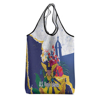 US Virgin Islands - Puerto Rico Day Grocery Bag Boricua Coqui Yellow-colored Eagle - Wonder Print Shop